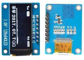 IPS 1.09 inch 7P SPI White PM OLED CH1115 128*64