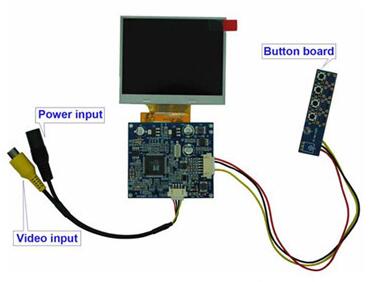 CVBS / Video Drive Board + 3.5 inch TFT LCD Screen