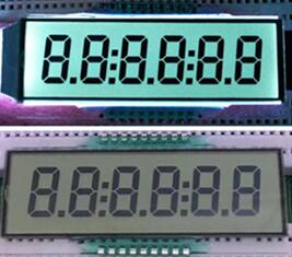 18P Positive 6-Digits Segment LCD White Backlight