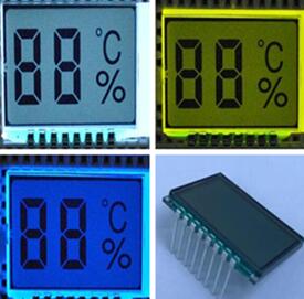 8P Positive 2-Digits Segment LCD Panel Backlight