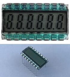 16P TN Positive 6-Digits Segment LCD No Backlight