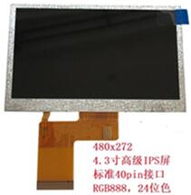 IPS 4.3 inch 262K 40P TFT LCD Screen ST7282 IC 480*272 RGB888