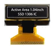 IPS 1.04 inch 30P White PM OLED Screen SSD1306  IC 128*32