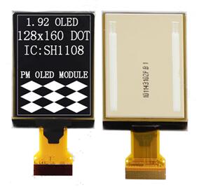 IPS 1.92 inch 30P HD White OLED Screen SH1108 IC 128*160 SPI/IIC/Parallel Interface