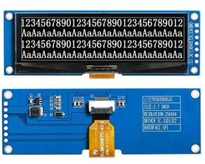 IPS 2.7 inch 7P SPI White OLED Module SSD1322 IC 256*64